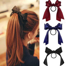 Load image into Gallery viewer, Bow-Knot Elastic Hair Bands Accessories Fashion Hair Band Long Ribbon Bow Ponytail Hair Tie Scrunchies Ponytail Holder Accessories for Women And Girls