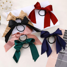Load image into Gallery viewer, Bow-Knot Elastic Hair Bands Accessories Fashion Hair Band Long Ribbon Bow Ponytail Hair Tie Scrunchies Ponytail Holder Accessories for Women And Girls