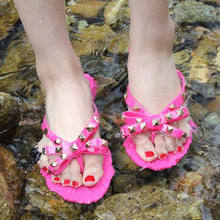 Load image into Gallery viewer, Bowknot Sandals Summer Woman Beach Flip Flops Beautiful Shoes PVC Slides Girls Sandals Slip On Flat Dress Sandals Summer Fashion Cute Flat Slip On Slides Flip Flops