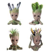 Load image into Gallery viewer, Boxod Treeman Baby Groot Succulent Flower Pot with Hole Pen Holder