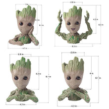 Load image into Gallery viewer, Boxod Treeman Baby Groot Succulent Flower Pot with Hole Pen Holder