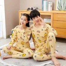 Load image into Gallery viewer, Boys Girls Sleepwear Winter Cotton Pajamas Sets Children Home Wear For Boy Pajamas Kids Nightwear Teenage Pajamas Clothes Sleepwear Suit Comfortable Thin Leisure Sleep Lounge Sleepwear for Adults Women Jogging Home wear