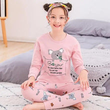 Load image into Gallery viewer, Boys Girls Sleepwear Winter Cotton Pajamas Sets Children Home Wear For Boy Pajamas Kids Nightwear Teenage Pajamas Clothes Sleepwear Suit Comfortable Thin Leisure Sleep Lounge Sleepwear for Adults Women Jogging Home wear
