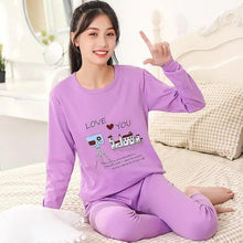 Load image into Gallery viewer, Boys Girls Sleepwear Winter Cotton Pajamas Sets Children Home Wear For Boy Pajamas Kids Nightwear Teenage Pajamas Clothes Sleepwear Suit Comfortable Thin Leisure Sleep Lounge Sleepwear for Adults Women Jogging Home wear