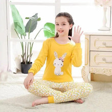 Load image into Gallery viewer, Boys Girls Sleepwear Winter Cotton Pajamas Sets Children Home Wear For Boy Pajamas Kids Nightwear Teenage Pajamas Clothes Sleepwear Suit Comfortable Thin Leisure Sleep Lounge Sleepwear for Adults Women Jogging Home wear