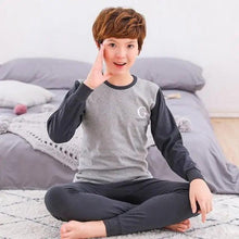 Load image into Gallery viewer, Boys Girls Sleepwear Winter Cotton Pajamas Sets Children Home Wear For Boy Pajamas Kids Nightwear Teenage Pajamas Clothes Sleepwear Suit Comfortable Thin Leisure Sleep Lounge Sleepwear for Adults Women Jogging Home wear