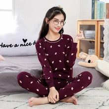 Load image into Gallery viewer, Boys Girls Sleepwear Winter Cotton Pajamas Sets Children Home Wear For Boy Pajamas Kids Nightwear Teenage Pajamas Clothes Sleepwear Suit Comfortable Thin Leisure Sleep Lounge Sleepwear for Adults Women Jogging Home wear
