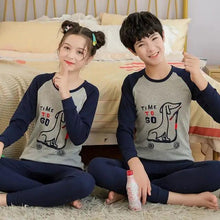 Load image into Gallery viewer, Boys Girls Sleepwear Winter Cotton Pajamas Sets Children Home Wear For Boy Pajamas Kids Nightwear Teenage Pajamas Clothes Sleepwear Suit Comfortable Thin Leisure Sleep Lounge Sleepwear for Adults Women Jogging Home wear