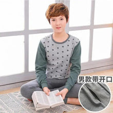 Load image into Gallery viewer, Boys Girls Sleepwear Winter Cotton Pajamas Sets Children Home Wear For Boy Pajamas Kids Nightwear Teenage Pajamas Clothes Sleepwear Suit Comfortable Thin Leisure Sleep Lounge Sleepwear for Adults Women Jogging Home wear