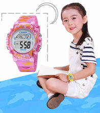 Load image into Gallery viewer, Boys Sports Military Kids Digital Watches Student Childrens Watch Fashion Luminous Led Alarm Camouflage Green Waterproof 7 Color Led Backlight Multifuction Wristwatch For Boys Girls