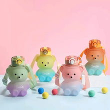 Load image into Gallery viewer, BPA-free Kawaii Bear Straw Water Bottle