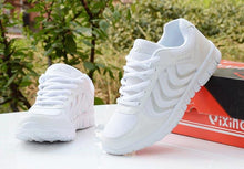 Load image into Gallery viewer, Breathable Fashion Women Sneakers White Women Casual Shoes Athletic Road Running Mesh Breathable Casual Sneakers Lace Up Comfort Sports Student Fashion Tennis Sneakers