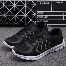 Load image into Gallery viewer, Breathable Fashion Women Sneakers White Women Casual Shoes Athletic Road Running Mesh Breathable Casual Sneakers Lace Up Comfort Sports Student Fashion Tennis Sneakers