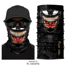 Load image into Gallery viewer, Breathable Mask Bandana Neck Gaiter Cycling Face Mask Hiking Scarves Headband Summer Balaclava Neck Gaiter Tubular Buff Bandana Scarf Headgear Bicycle Half Mask Face Cover Venom Headband Summer Men Beanie Hat Windproof Head Scarves Neck