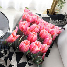 Load image into Gallery viewer, Bright Red Flower Cushion Cover Home Fashion Decoration Red Orange Pink Poppy Flowers Decorative Throw Pillow Cover Case Cushion Home Living Room Pillow Case Super Soft Short Plush Cushion Cover 45x45CM