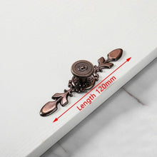 Load image into Gallery viewer, Bronze Door Handles Cabinet Handle Antique Cabinet Pulls Wardrobe Drawer Knobs Zinc Alloy Cupboard Furniture Hardware Center Shabby Chic Drawer Pulls Handles Antique Bronze Kitchen Cabinet Drop Bail Pulls Handles