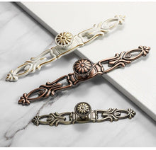 Load image into Gallery viewer, Bronze Door Handles Cabinet Handle Antique Cabinet Pulls Wardrobe Drawer Knobs Zinc Alloy Cupboard Furniture Hardware Center Shabby Chic Drawer Pulls Handles Antique Bronze Kitchen Cabinet Drop Bail Pulls Handles