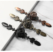 Load image into Gallery viewer, Bronze Door Handles Cabinet Handle Antique Cabinet Pulls Wardrobe Drawer Knobs Zinc Alloy Cupboard Furniture Hardware Center Shabby Chic Drawer Pulls Handles Antique Bronze Kitchen Cabinet Drop Bail Pulls Handles
