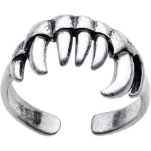 Load image into Gallery viewer, Silver Plated Terrible Teeth Toe Ring