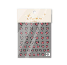 Load image into Gallery viewer, Bubble Cute Black Red Hearts Nail Stickers Nail Art Decorations Nail Decals Design Self-Adhesive 3D Wave Design Decoration for Women Girls Adhesive Striping Tape Nail Art Stickers