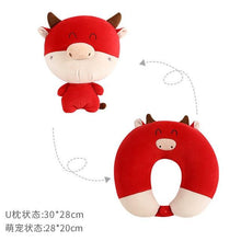 Load image into Gallery viewer, Bubble Kiss Soft Pillow Penguin U-Shaped Sleep Protection Neck Pillow Home Office Nap Body Pillows Travel Car Adult Cute Pillows U-Shaped Neck Pillow Throw Pillow Neck Supporter Foam particle Headrest Office Nap Desktop Pad Headrest