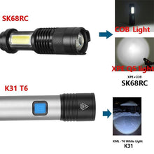 Load image into Gallery viewer, Built in battery XP-G Q5 Zoom Focus Mini led Flashlight Torch Lamp Lantern 2000 Lumen Adjustable Penlight Waterproof T6 light Focus IP65 Water-Resistant Portable for Indoor and Outdoor Camping Hiking