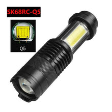 Load image into Gallery viewer, Built in battery XP-G Q5 Zoom Focus Mini led Flashlight Torch Lamp Lantern 2000 Lumen Adjustable Penlight Waterproof T6 light Focus IP65 Water-Resistant Portable for Indoor and Outdoor Camping Hiking