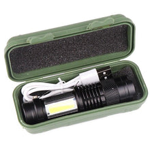 Load image into Gallery viewer, Built in battery XP-G Q5 Zoom Focus Mini led Flashlight Torch Lamp Lantern 2000 Lumen Adjustable Penlight Waterproof T6 light Focus IP65 Water-Resistant Portable for Indoor and Outdoor Camping Hiking