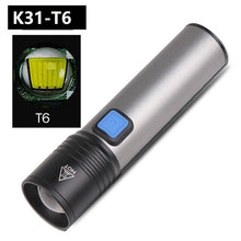 Load image into Gallery viewer, Built in battery XP-G Q5 Zoom Focus Mini led Flashlight Torch Lamp Lantern 2000 Lumen Adjustable Penlight Waterproof T6 light Focus IP65 Water-Resistant Portable for Indoor and Outdoor Camping Hiking