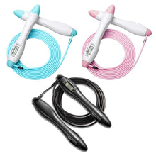 Load image into Gallery viewer, Built-in Rolling Pin Counter Jump Rope Skipping Rope Speed Rope For Boxing Jumping Training Lose Weight Fitness Digital Weight Calories Time Setting Skipping Rope With Counter For Indoor And Outdoor Exercise