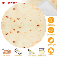 Load image into Gallery viewer, Burrito Tortilla Throw Blanket