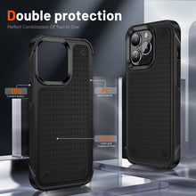 Load image into Gallery viewer, Business Black Shockproof Armor Case for iPhone 14 Pro Max 14 Plus 13 12 Hard Cover Heavy Duty Case Shockproof Ultra-Slim Non-slip iPhone Powerful Protective Phone Case for iPhone