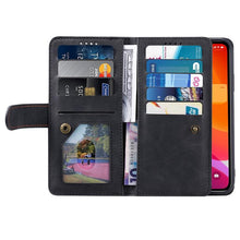 Load image into Gallery viewer, Business Blue New Cards Flip Leather Case For iPhone 14 13 12 11 Pro Max 10 X 6 6s 7 8 Plus XR XS Max Multifunctional Wallet Phone Case Multi-Card Wallet Leather iphone Case