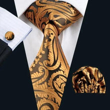 Load image into Gallery viewer, Business Luxury Men Silk Necktie Fashion Tie Sets For Men Wedding Party Wear Elegant Neck Tie Design For Men Soft Business Casual Suit Neckties