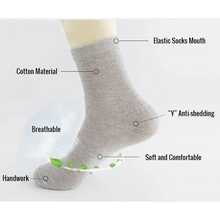 Load image into Gallery viewer, Business Simple White Cotton Socks 10 Pairs Men Breathable Socks Spring Summer Socks for Men Heavy Duty Reinforced Cotton Socks For Men