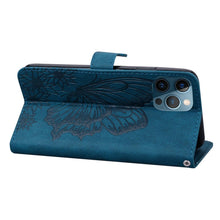 Load image into Gallery viewer, Butterfly Leather Flip Cover For iPhone 14 X XS XR 13 12 11 Pro Max 12 MINI Phone Wallet Case PU Leather Wallet Case Butterfly Flower Pattern Design Magnetic Flip Case Shockproof Protective Cover