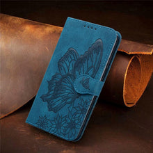 Load image into Gallery viewer, Butterfly Leather Flip Cover For iPhone 14 X XS XR 13 12 11 Pro Max 12 MINI Phone Wallet Case PU Leather Wallet Case Butterfly Flower Pattern Design Magnetic Flip Case Shockproof Protective Cover