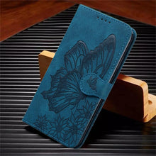 Load image into Gallery viewer, Butterfly Leather Flip Cover For iPhone 14 X XS XR 13 12 11 Pro Max 12 MINI Phone Wallet Case PU Leather Wallet Case Butterfly Flower Pattern Design Magnetic Flip Case Shockproof Protective Cover