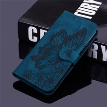 Load image into Gallery viewer, Butterfly Leather Flip Cover For iPhone 14 X XS XR 13 12 11 Pro Max 12 MINI Phone Wallet Case PU Leather Wallet Case Butterfly Flower Pattern Design Magnetic Flip Case Shockproof Protective Cover