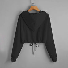 Load image into Gallery viewer, Butterfly Print Drawstring Hem Hoodie