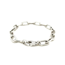 Load image into Gallery viewer, Sterling Silver Wide Paperclip Chain Bracelet