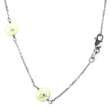 Load image into Gallery viewer, 14k White Gold Necklace with White Pearls