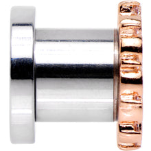 Load image into Gallery viewer, 0G Clear Gem Flowering Frame Screw Fit Tunnel Plug Set