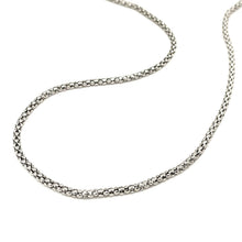 Load image into Gallery viewer, Rhodium Plated 2.5mm Sterling Silver Popcorn Style Chain