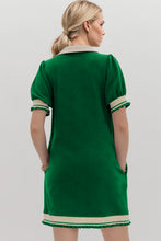 Load image into Gallery viewer, Trendy Contrast Short Sleeve Mini Dress Soft & Comfortable Casual Dress for Women