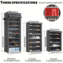 Load image into Gallery viewer, 10-Layer 9 Grid Shoe Rack Shelf Storage Closet Organizer