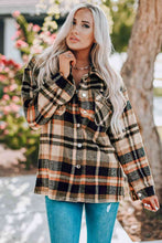 Load image into Gallery viewer, Classic Plaid Button Front Shirt Jacket with Breast Pockets Casual & Minimalist Outerwear