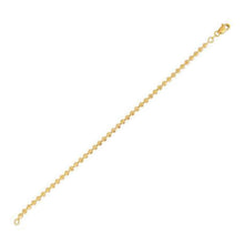 Load image into Gallery viewer, Moon Cut Bead Chain Bracelet in 14k Yellow Gold (3.00 mm)