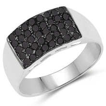 Load image into Gallery viewer, 0.43 Carat Genuine Black Diamond .925 Sterling Silver Ring