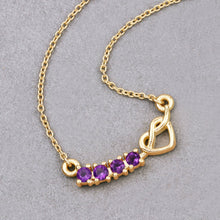 Load image into Gallery viewer, 0.24 Carat Genuine Amethyst .925 Sterling Silver Necklace